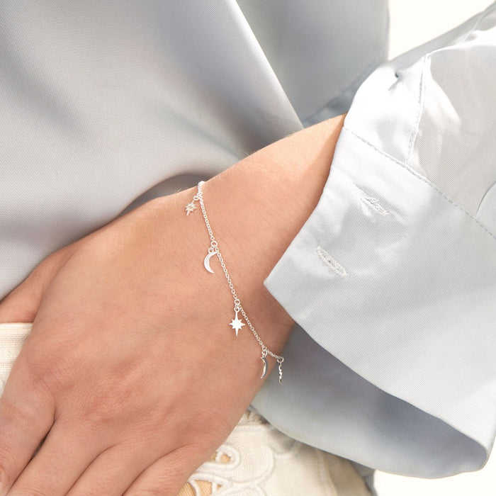 Silver and Leather Beaded Wrap Bracelet - Sukhothai Sky | NOVICA