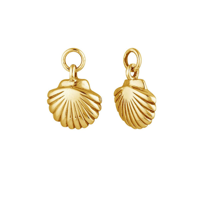 GOLD SEASHELL EAR CHARMS [CHARMS ONLY, EARRINGS NOT INCLUDED]