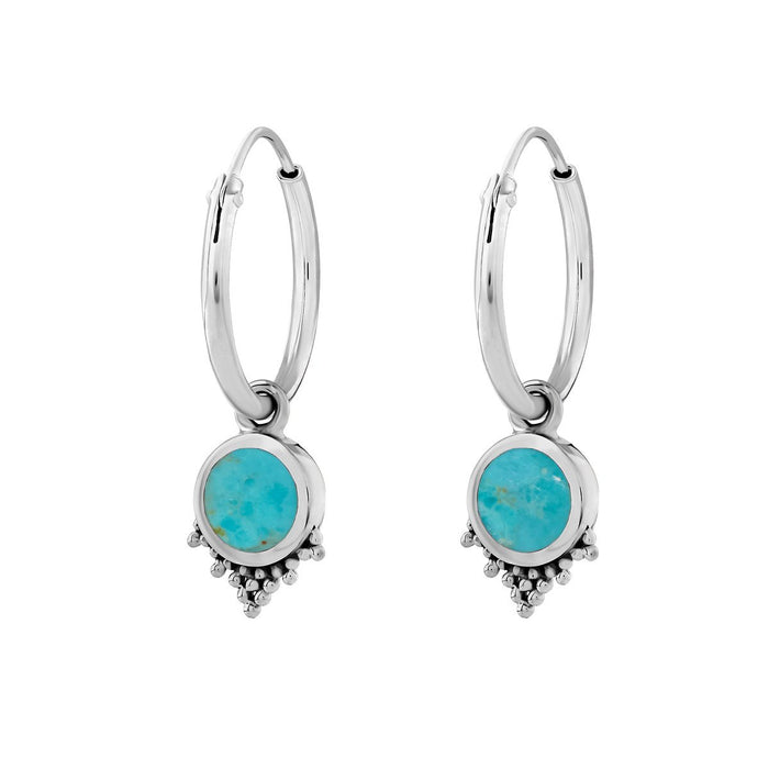 Mystic Mirror Turquoise Sleeper Earrings