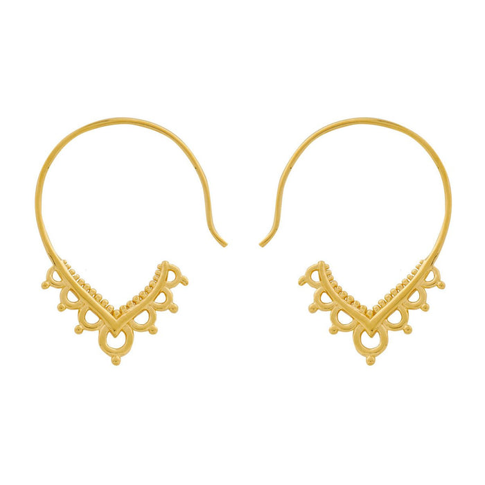 Delicate Henna Hoops Gold