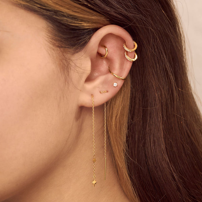 Sparkles Super Micro Huggies Gold Earrings