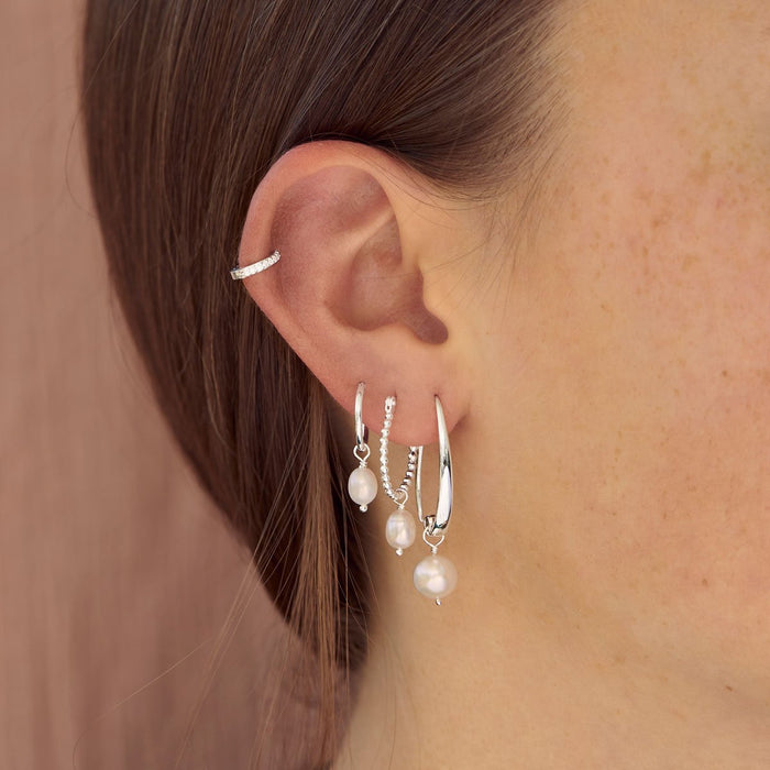 Delicate Pearl Sleeper Earrings