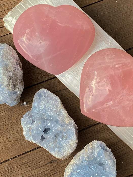 EXTRA LARGE ROSE QUARTZ POLISHED HEART CRYSTAL | CRYSTALS FOR LOVE (Approx 543-564gg)