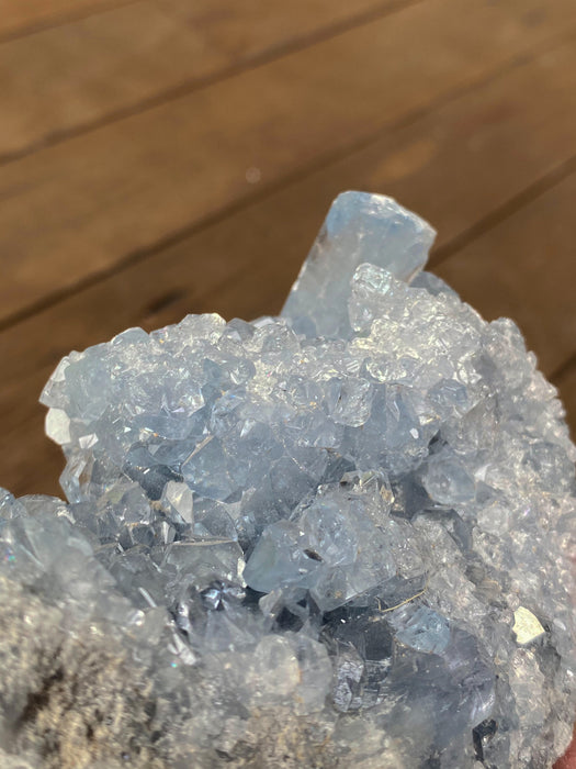 CELESTITE CLUSTER NATURAL BLUE CRYSTAL | ACCESS HIGHER TRANSPERSONAL CHAKRAS (Approx 327-795g)