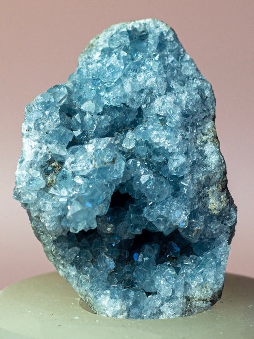 CELESTITE CLUSTER NATURAL BLUE CRYSTAL | ACCESS HIGHER TRANSPERSONAL CHAKRAS (Approx 327-795g)