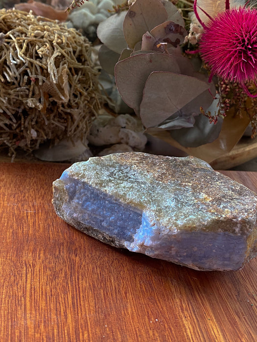 BLUE LACE AGATE NATURAL RAW CHUNK CRYSTAL (290g)