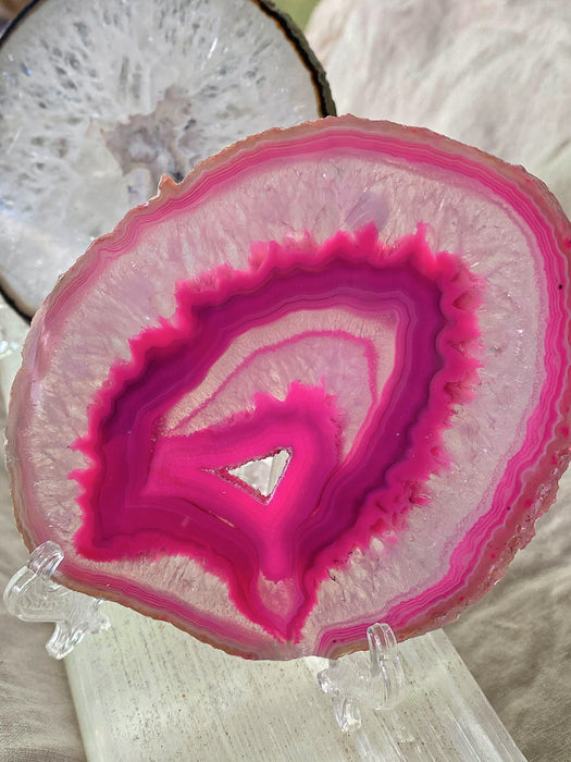 AGATE SLICE CRYSTAL (RANGE OF COLOURS AVAILABLE)