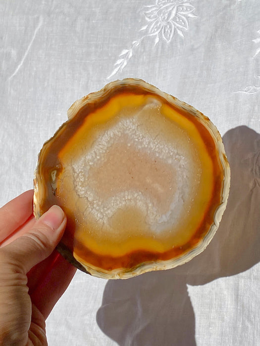 AGATE SLICE CRYSTAL (RANGE OF COLOURS AVAILABLE)