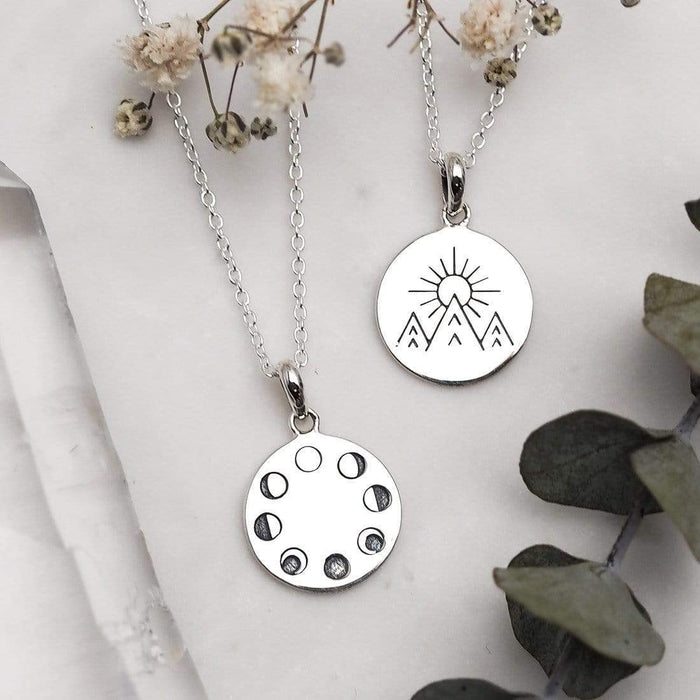 Sterling Silver Moon Phases Necklace Moon Phases Celestial Moon Circular Moon  Phases Necklace Sterling Silver Moon Cycle - Etsy | Moon phases necklace, Moon  jewelry, Women's jewelry and accessories